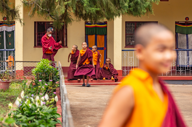 Mladí mniši v Bylakuppe